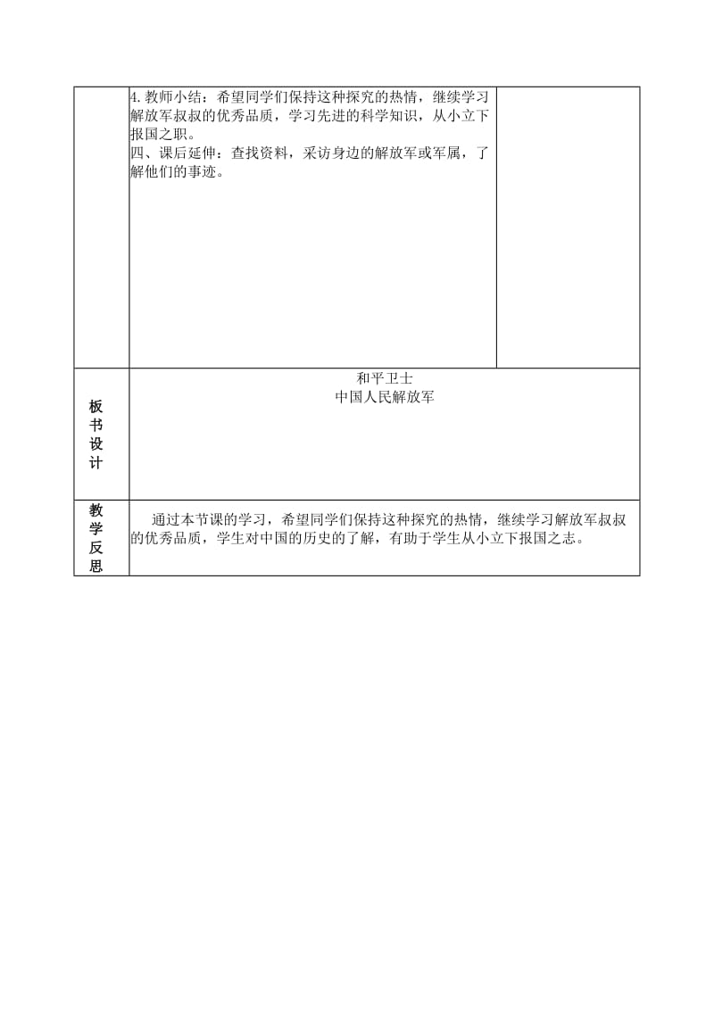 2019春山东版品社六下《和平卫士》word教案1.doc_第2页