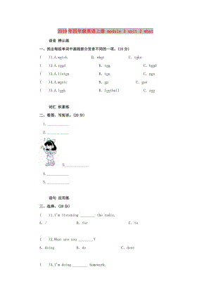 2019年四年級英語上冊 module 3 unit 2 what.doc