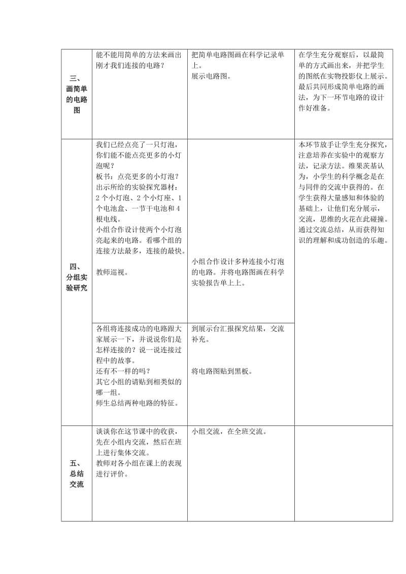 2019年三年级科学下册《让更多的灯泡亮起来》教案设计 青岛版.doc_第2页