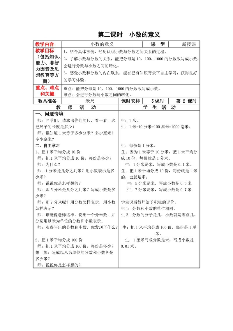 2019春冀教版数学四下第六单元《小数的认识》word教案.doc_第3页