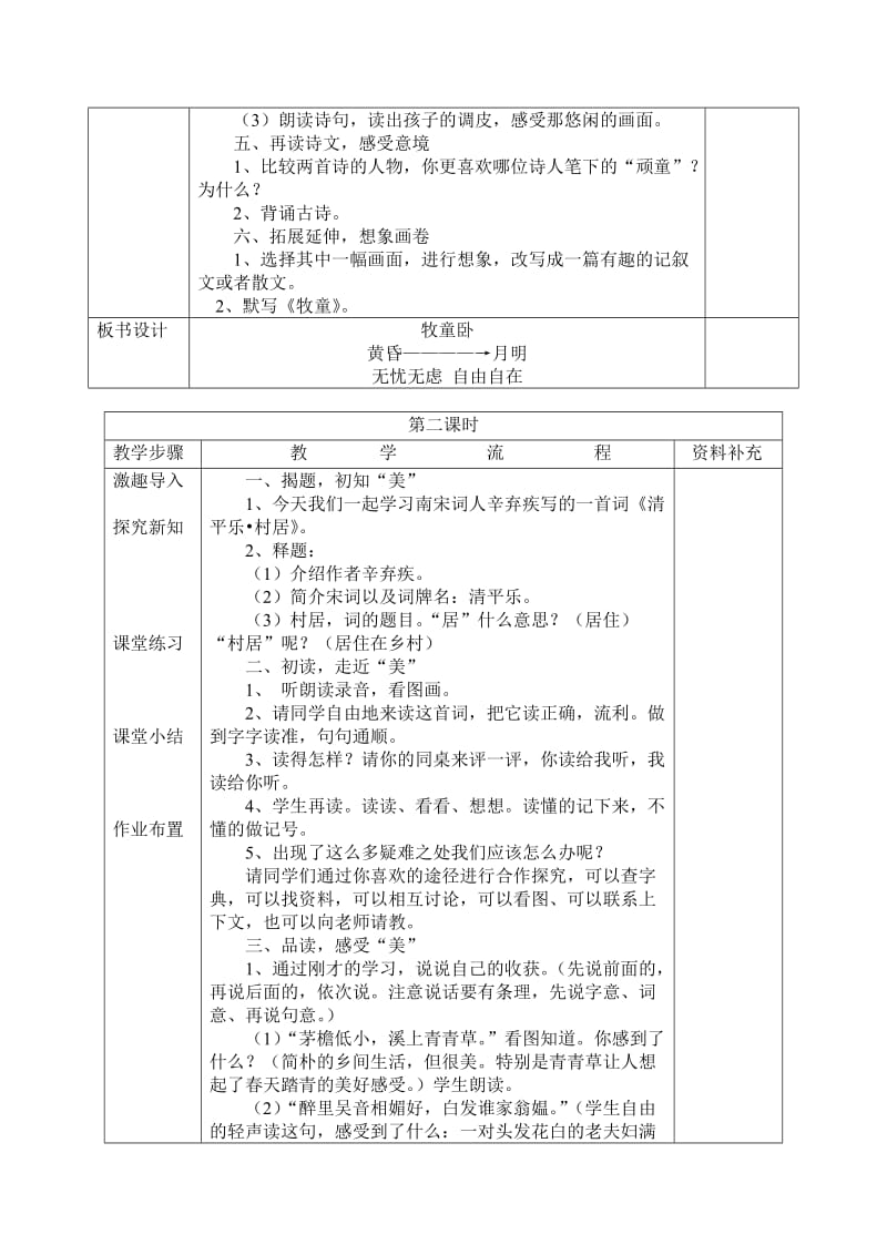 2019年人教新课标五年级语文下第二组童年生活教案.doc_第3页