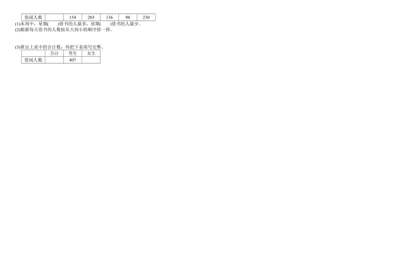 2019年二年级数学下册期末试卷2.doc_第3页