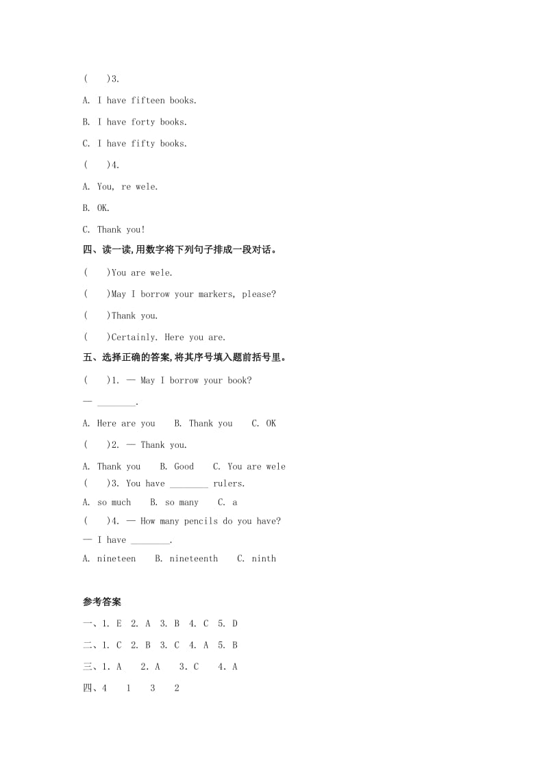 2019年三年级英语上册Unit6Lesson191一课一练北京版.doc_第2页