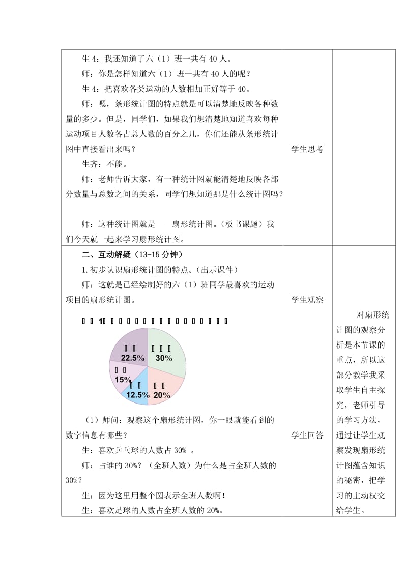 2019年六年级上册数学7.1《认识扇形统计图》教案.doc_第3页