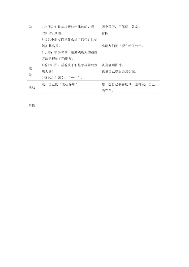 2019年二年级品德下册 帮帮残疾人教案2 科教版.doc_第2页