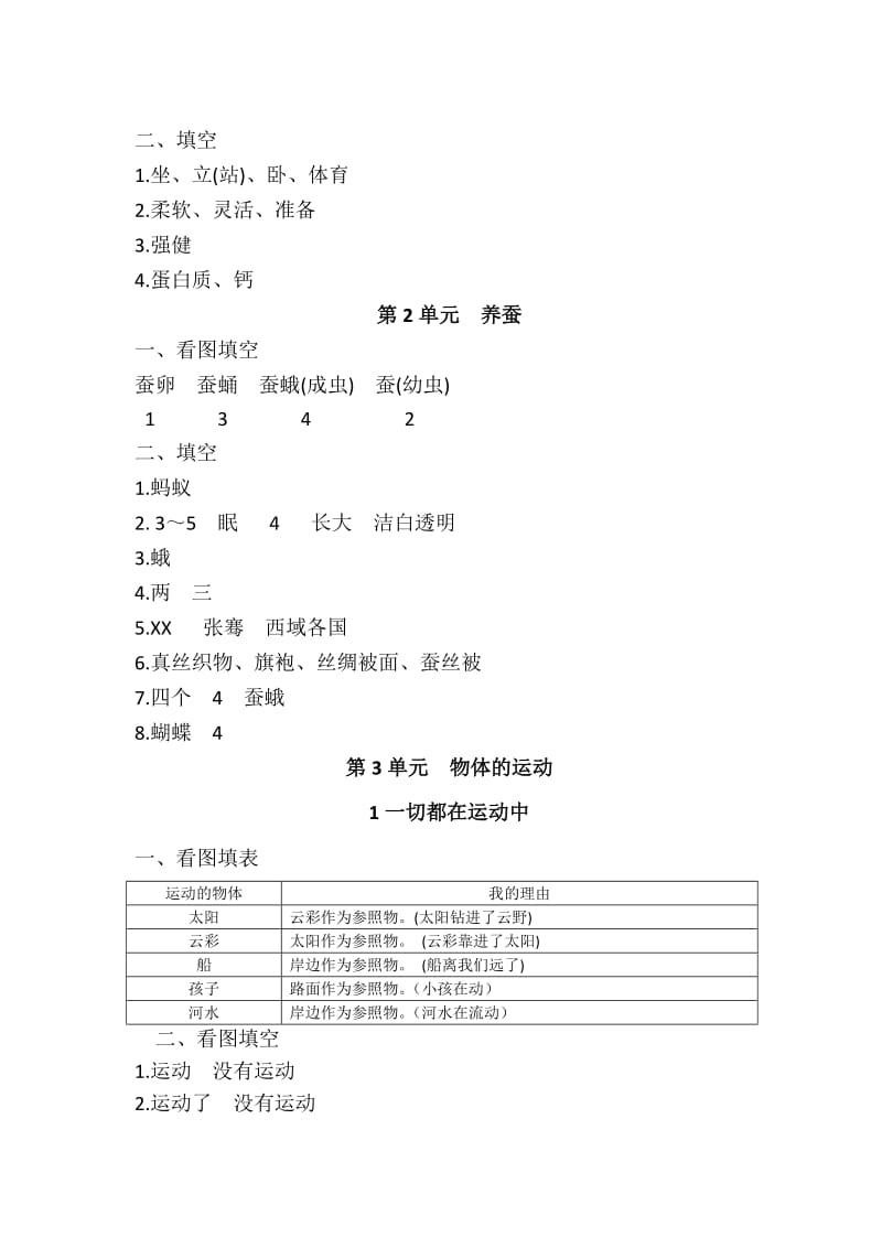 2019年四年级科学(下)《学习指导》参考答案.doc_第3页