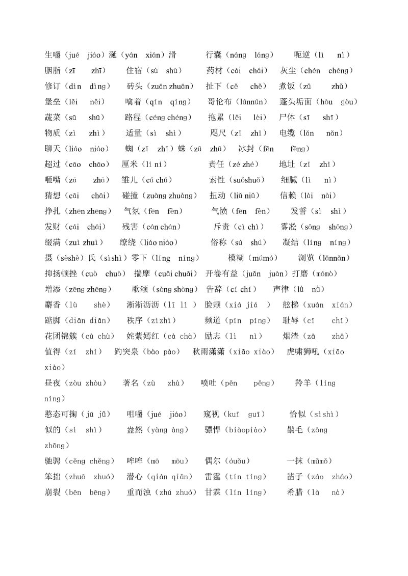 2019年苏教版四年级语文上册选择读音练习题 (I).doc_第2页