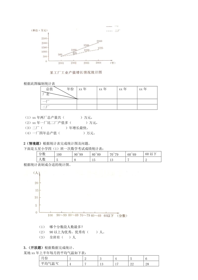 2019年四年级数学下册 7.统计（第1课时）习题 新人教版.doc_第3页