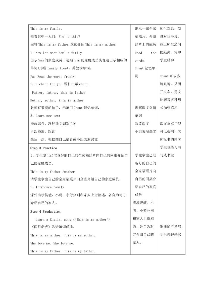 2019年三年级英语上册 Unit 3 Family教案1 鲁科版.doc_第2页