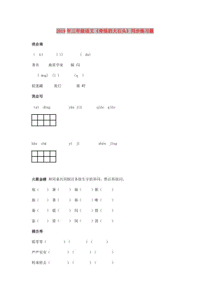 2019年三年級(jí)語文《奇怪的大石頭》同步練習(xí)題.doc