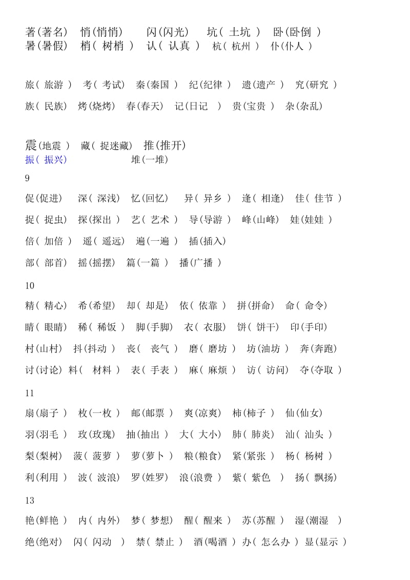 2019年小学语文三年级上册期末归类总复习资料.doc_第2页