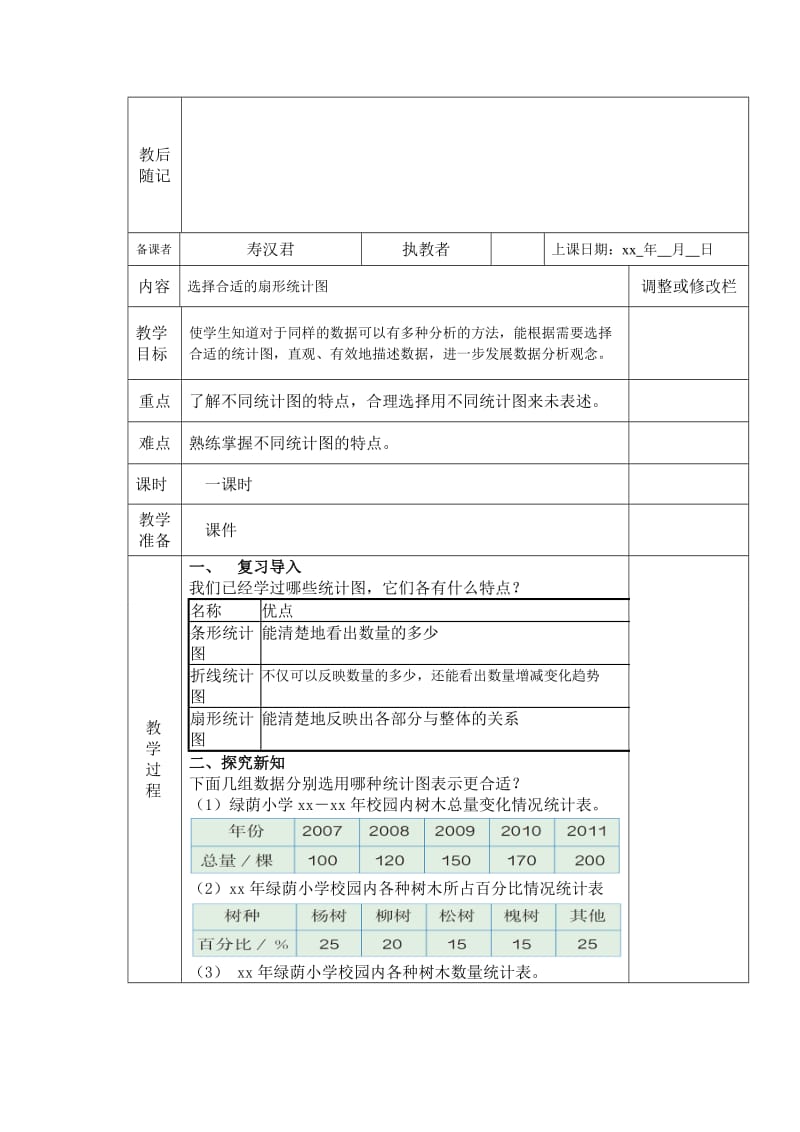 2019年六年级上册数学第七单元集体备课教案学案.doc_第3页