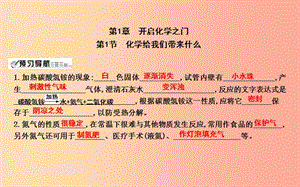 2019屆九年級化學(xué)上冊 第1章 開啟化學(xué)之門 第1節(jié) 化學(xué)給我們帶來什么課件 滬教版.ppt