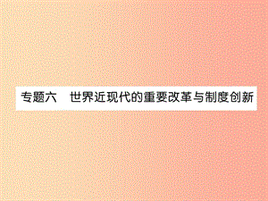 2019屆中考歷史總復(fù)習 第二編 熱點專題速查篇 專題6 世界近現(xiàn)代的重要改革與制度創(chuàng)新（精講）課件.ppt