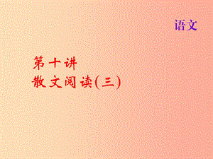 2019屆中考語文名師復習 第十講 散文閱讀（三）課件.ppt