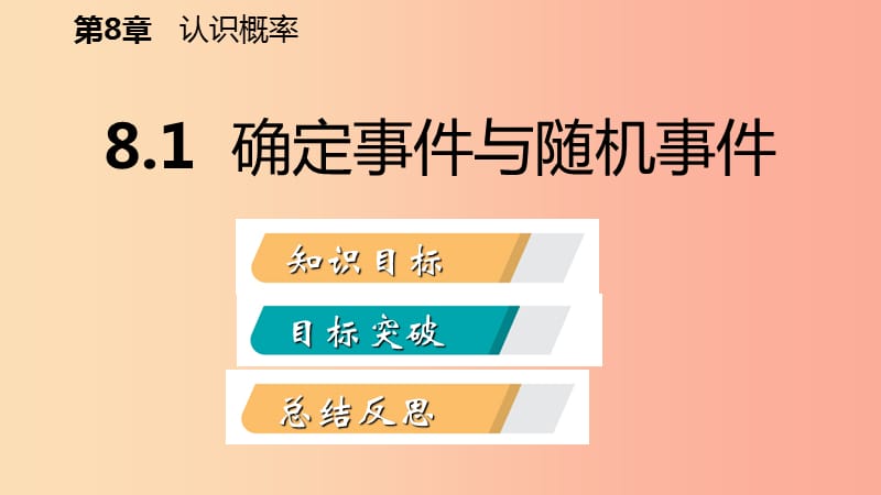 2019年春八年级数学下册 第8章 认识概率 8.1 确定事件与随机事件课件（新版）苏科版.ppt_第2页