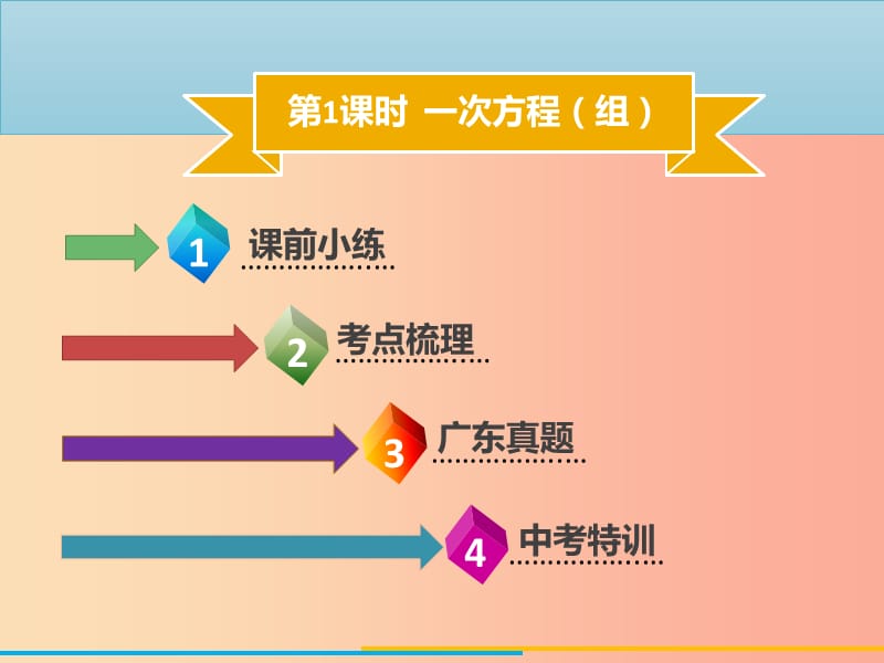 2019年中考数学 第二章 方程与不等式 第1课时 一次方程（组）考点突破课件.ppt_第2页