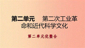 2019九年級歷史下冊 第二單元 第二次工業(yè)革命和近代科學文化優(yōu)整合導學課件 新人教版.ppt