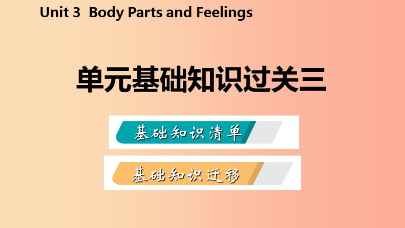 2019年秋七年级英语上册Unit3BodyPartsandFeelings基础知识过关三课件新版冀教版.ppt_第2页