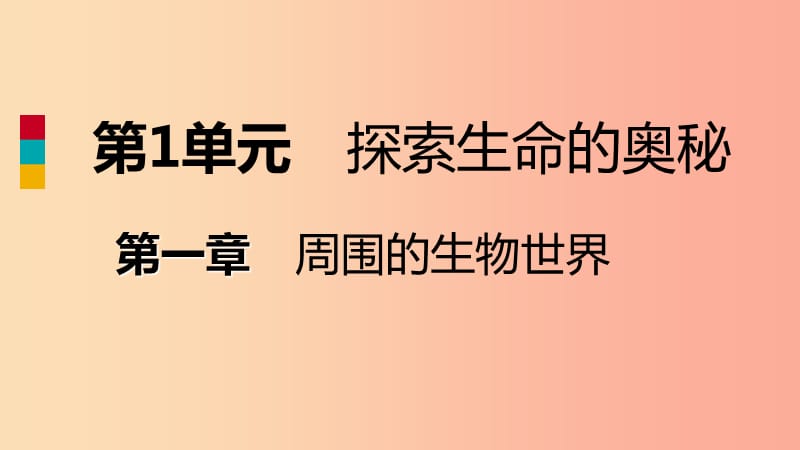 2019年七年级生物上册 第一单元 第一章 第二节 生物与环境的关系课件（新版）苏教版.ppt_第1页