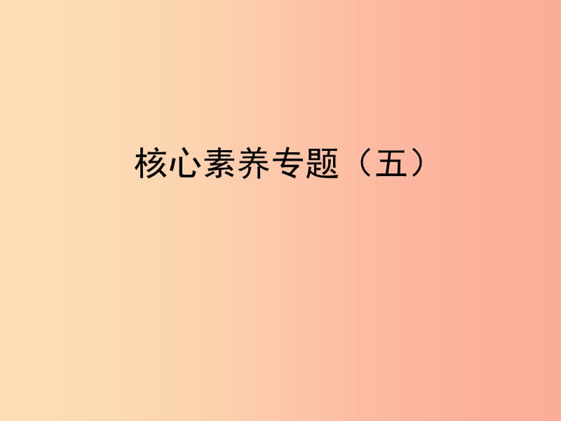 2019届中考数学复习 核心素养专题（五）课件.ppt_第1页