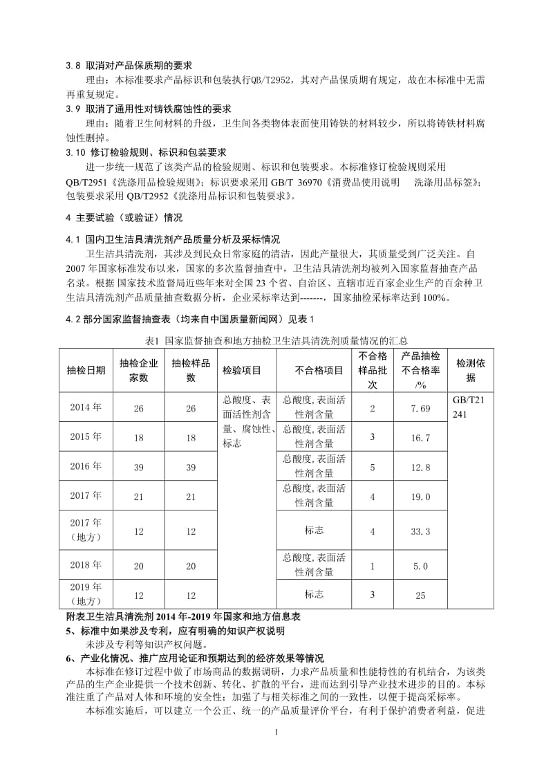 卫生洁具清洗剂编制说明（征求意见稿）_第2页