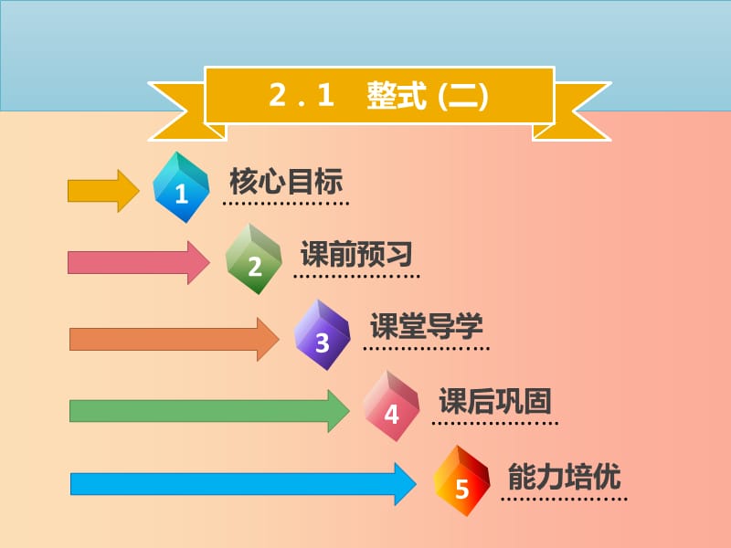 2019年七年级数学上册 第二章 整式的加减 2.1 整式（二）课件 新人教版.ppt_第1页