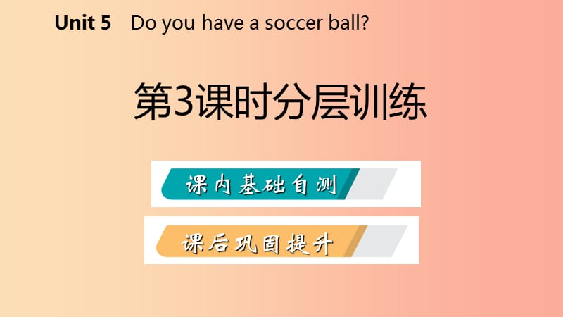 2019年秋七年级英语上册 Unit 5 Do you have a soccer ball（第3课时）分层训练课件 新人教版.ppt_第2页