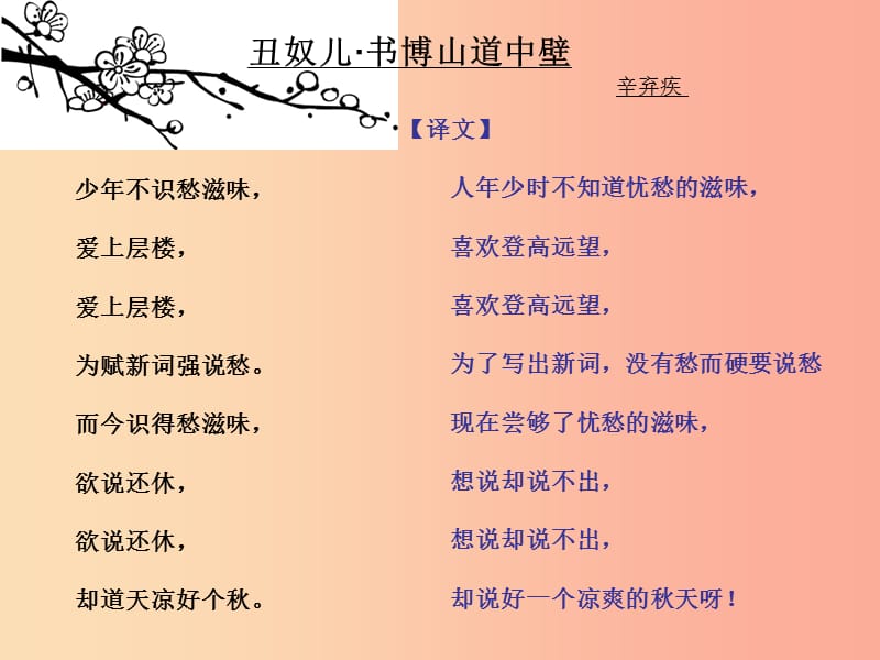 2019年八年级语文上册 第三单元 第11课《丑奴儿》课件2 沪教版五四制.ppt_第2页