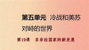 2019九年級(jí)歷史下冊(cè) 第五單元 冷戰(zhàn)和蘇美對(duì)峙的世界 第19課 羅亞非拉國家的新發(fā)展導(dǎo)學(xué)課件 新人教版.ppt