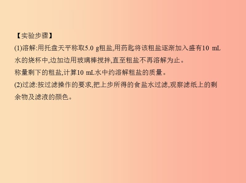 2019年九年级化学下册 第十一单元 盐 化肥 实验活动8 粗盐中难溶性杂质的去除课件 新人教版.ppt_第2页