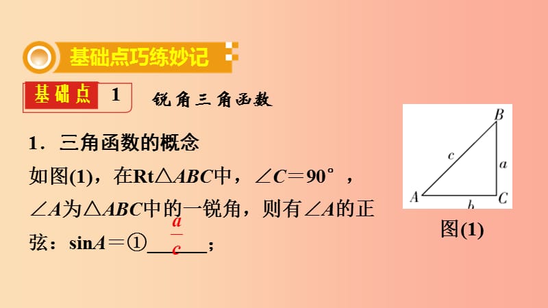 2019中考数学复习 第21课时 锐角三角函数及其应用课件.ppt_第2页