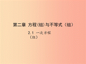 2019屆中考數(shù)學(xué)復(fù)習(xí) 第二章 方程（組）與不等式（組）2.1 一次方程組課件.ppt