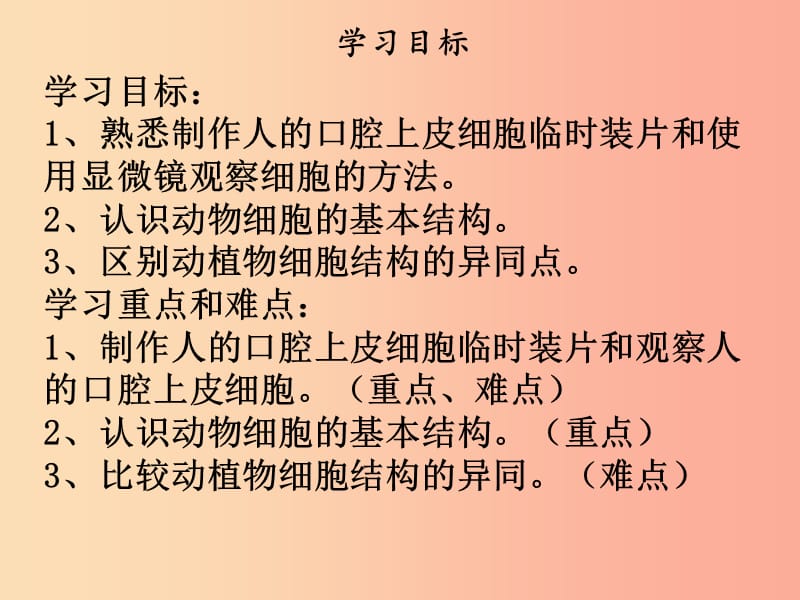 2019年七年级生物上册第二单元第一章第三节动物细胞课件 新人教版.ppt_第2页