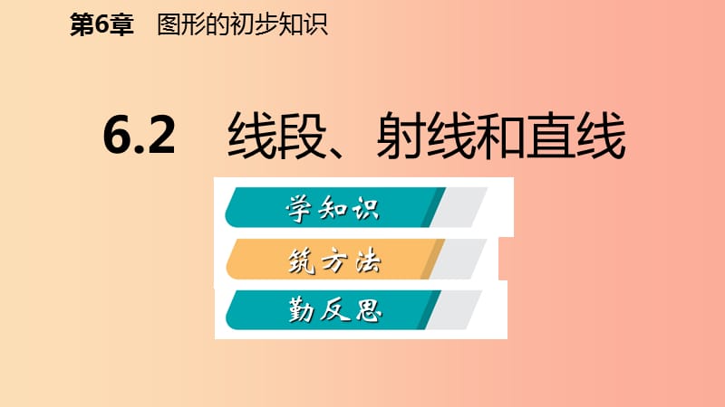 2019年秋七年级数学上册 第六章 图形的初步知识 6.2 线段、射线和直线导学课件（新版）浙教版.ppt_第2页