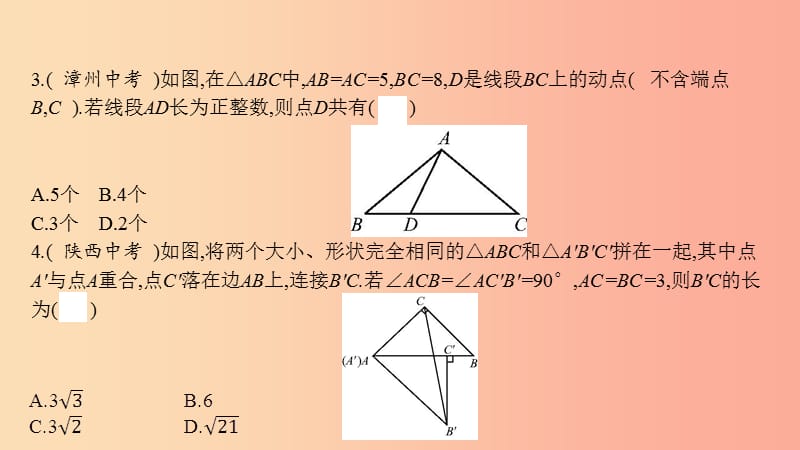 2019年春八年级数学下册第十七章勾股定理本章中考演练课件 新人教版.ppt_第3页