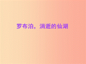 2019年八年級語文上冊 第四單元 第12課《羅布泊消逝的仙湖》課件6 滬教版五四制.ppt