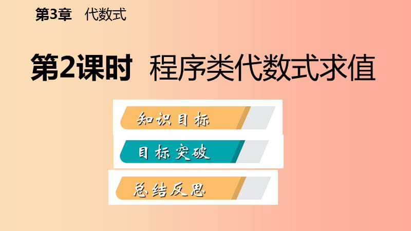 2019年秋七年级数学上册 第3章 代数式 3.3 代数式的值 3.3.2 程序类代数式求值导学课件（新版）苏科版.ppt_第2页