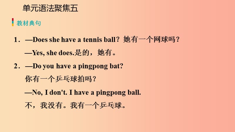 2019年秋七年级英语上册 Unit 5 Do you have a soccer ball单元语法聚焦五课件 新人教版.ppt_第2页