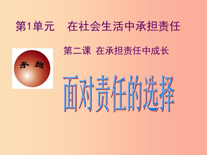 2019年九年级政治全册第一单元在社会生活中承担责任第二课在承担责任中第二框面对责任的选择课件鲁教版.ppt_第2页