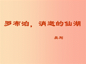 2019年八年級語文上冊 第四單元 第12課《羅布泊消逝的仙湖》課件4 滬教版五四制.ppt