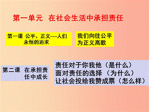 2019年九年級(jí)政治全冊(cè) 第一單元在社會(huì)生活中承擔(dān)責(zé)任課件 魯教版.ppt