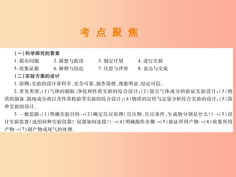 2019年中考化学总复习 第二部分 专题提升 专题3 化学实验与科学探究 四 科学探究和实验方案设计课件.ppt_第3页