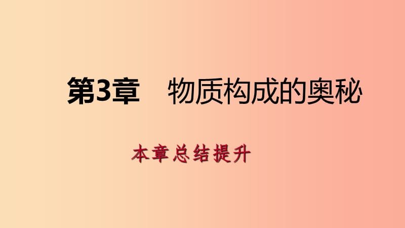 2019年秋九年级化学上册 第3章 物质构成的奥秘复习课件 沪教版.ppt_第1页