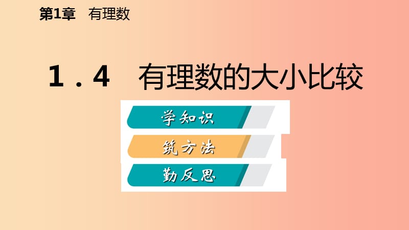 2019年秋七年级数学上册 第一章 有理数 1.4 有理数的大小比较导学课件（新版）浙教版.ppt_第2页