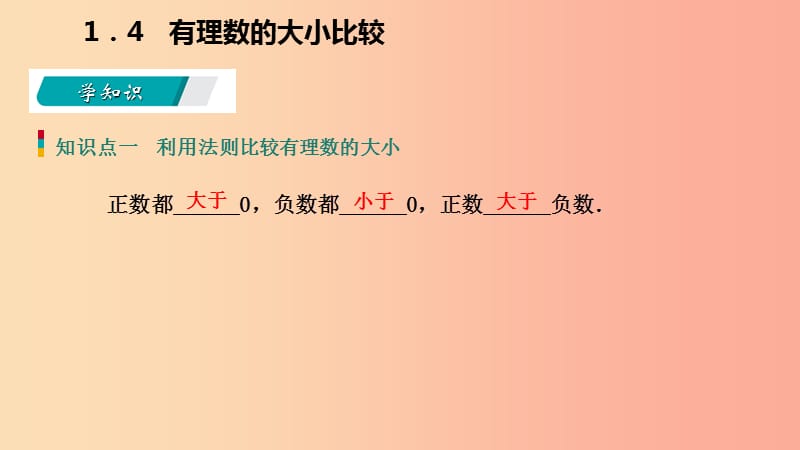 2019年秋七年级数学上册 第一章 有理数 1.4 有理数的大小比较导学课件（新版）浙教版.ppt_第3页