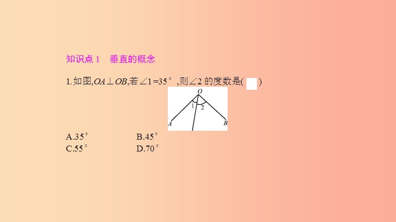 2019年春七年级数学下册第10章相交线平行线和平移10.1相交线第2课时垂直教学课件新版沪科版.ppt_第3页