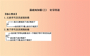 2019屆九年級化學上冊 第3章 物質構成的奧秘 溫故而知新（三）化學用語課件 滬教版.ppt