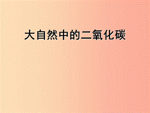 2019八年級化學(xué)全冊 6.3《大自然中的二氧化碳》課件（新版）魯教版五四制.ppt