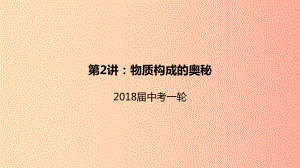 2019屆中考化學(xué)一輪復(fù)習(xí)《基礎(chǔ)理論和基本概念》第2講 物質(zhì)構(gòu)成的奧秘課件.ppt